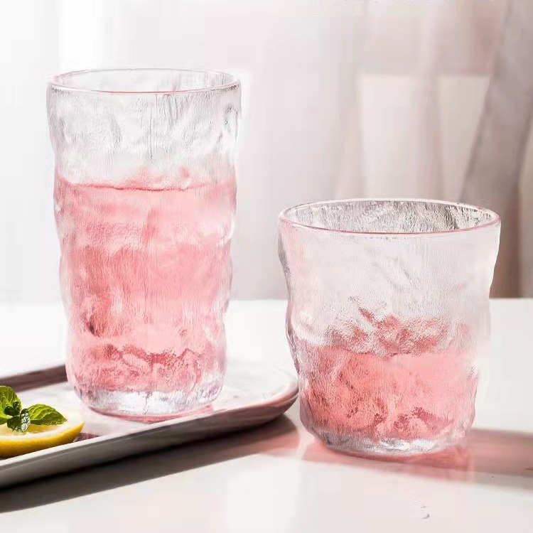 Glacier glass cups, household Japanese water cups, women's breakfast cups, Ins-style beer cups, juice coffee cups, tea brewing cups Application Scenario
