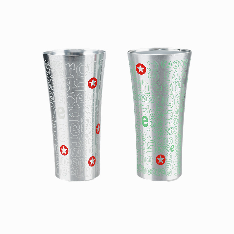 New internet-famous color-changing aluminum cups, bar coffee and juice cups, food-grade aluminum refrigeration transformed beer mugs, creative aluminum cups Item Picture