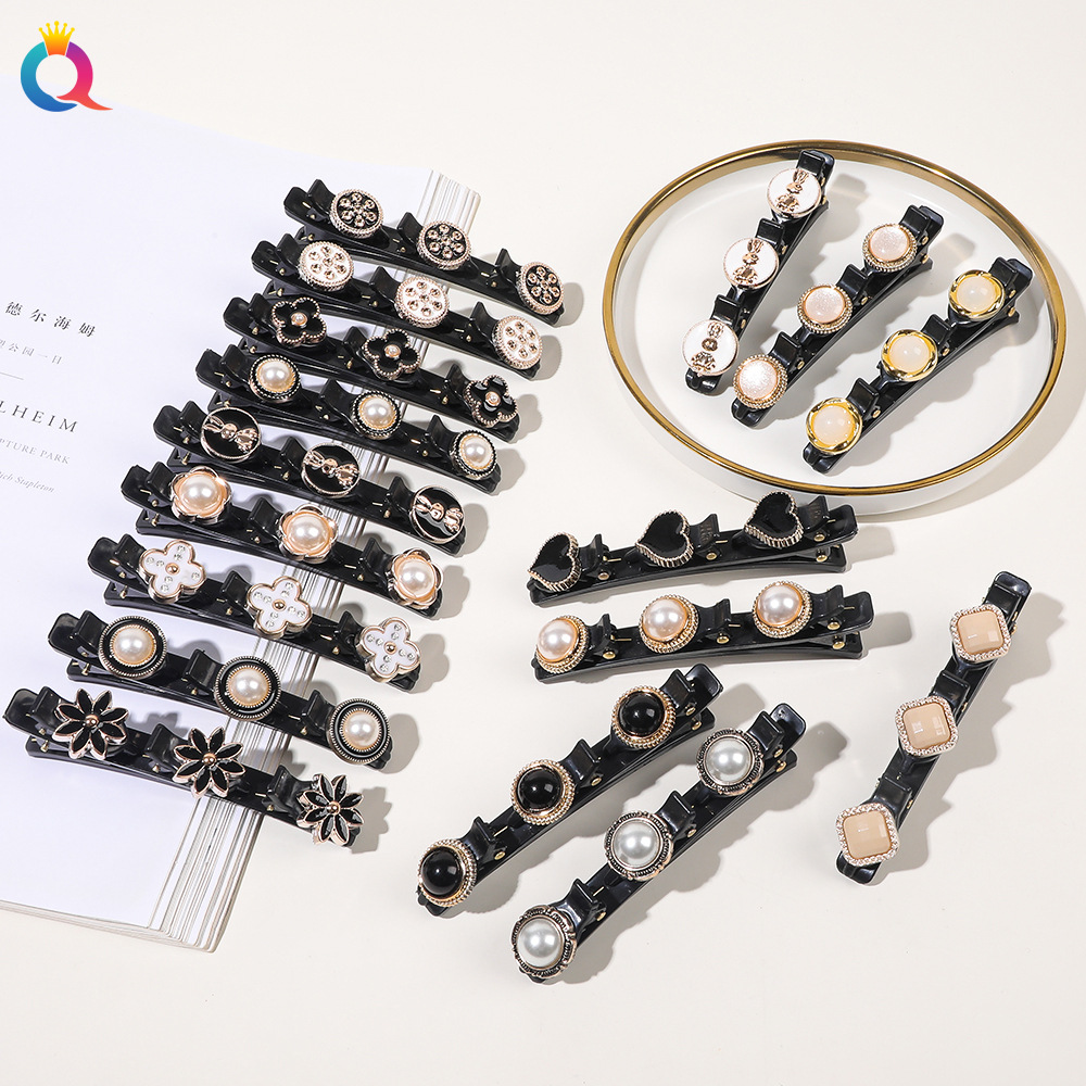 Qiyue Cross-border Bangs Clips, women's braided hair clips, small accessories, hair-breaking gadgets, side clips, duckbill clips wholesale full figure