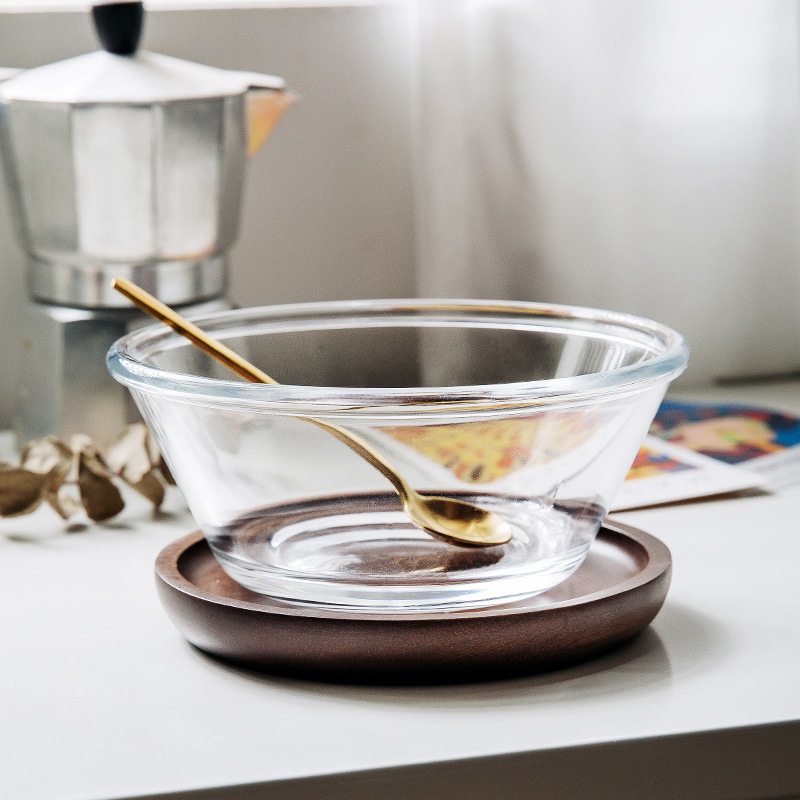Customized glass salad bowls, fruit bowls, oat bowls, cute and girlish glass bowls, oat bowls, girlish fruit bowls full figure