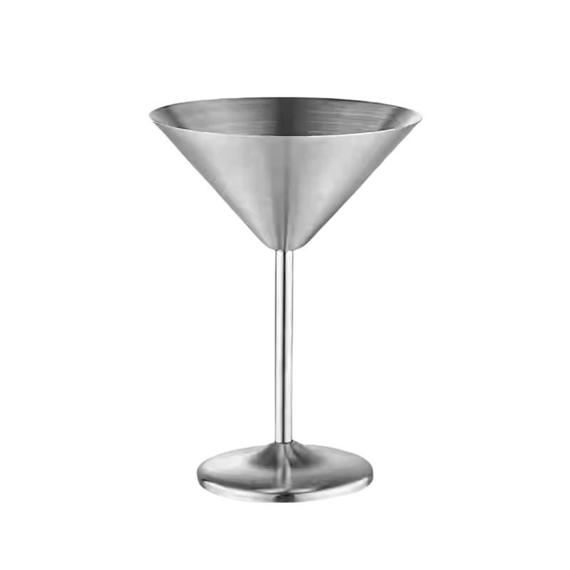 Cross-border 304 stainless steel cocktail cups, creative metal Martini cups, margarita cups, tall ice cream cups Item Picture