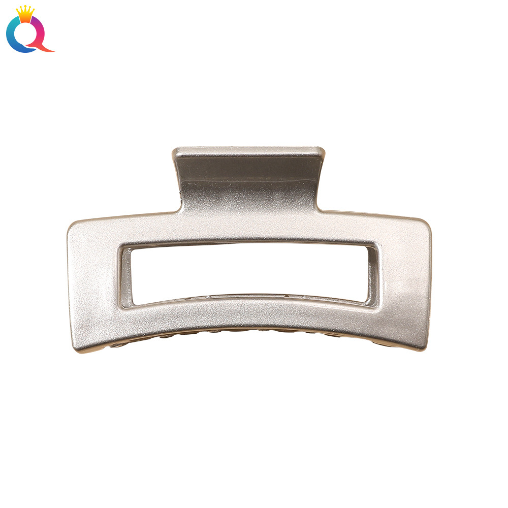 Qiyue Korean-style simple imitation alloy shiny hair clip, Bird's Nest hair bun, claw clip, back head hair bun, shark clip hair accessory Item Picture