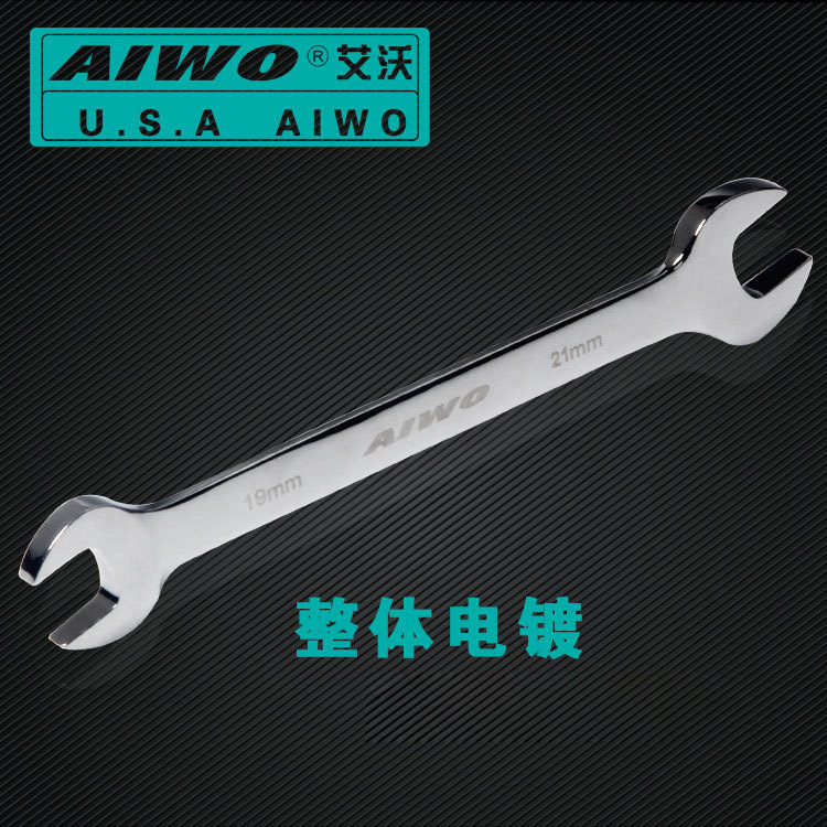 Factory direct sales, large quantities get better prices. Mirror rib semi-polished sand double-opening wrench fork wrench details Picture