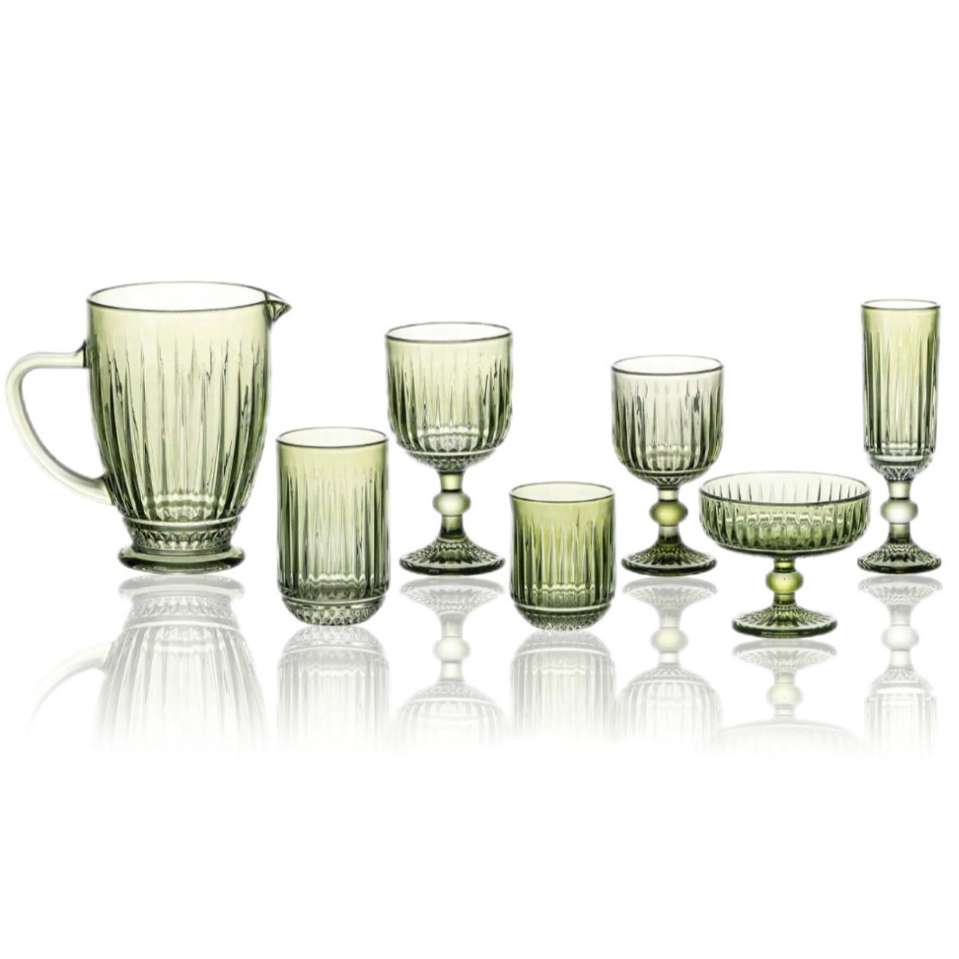 Wholesale European sword-patterned cups, original color materials, mouth cups, wine glasses, champagne cups, ice cream bowls, elegant hotel household utensils Application Scenario
