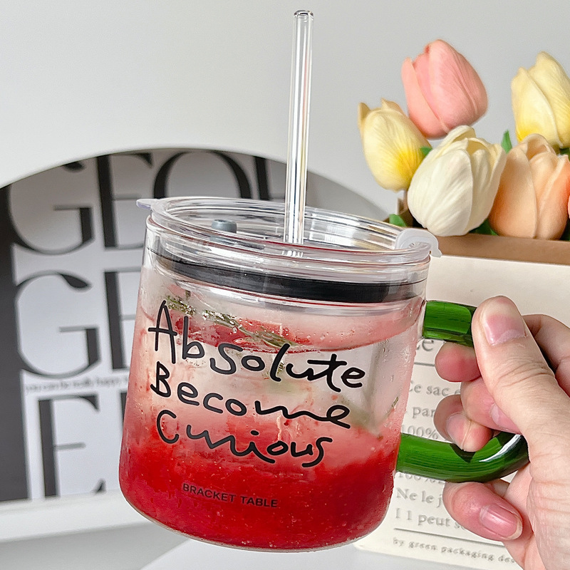 Boli Mei Korean InS-style large-capacity drinking cups, glass milk cups, girlish water cups, glass cups wholesale Application Scenario