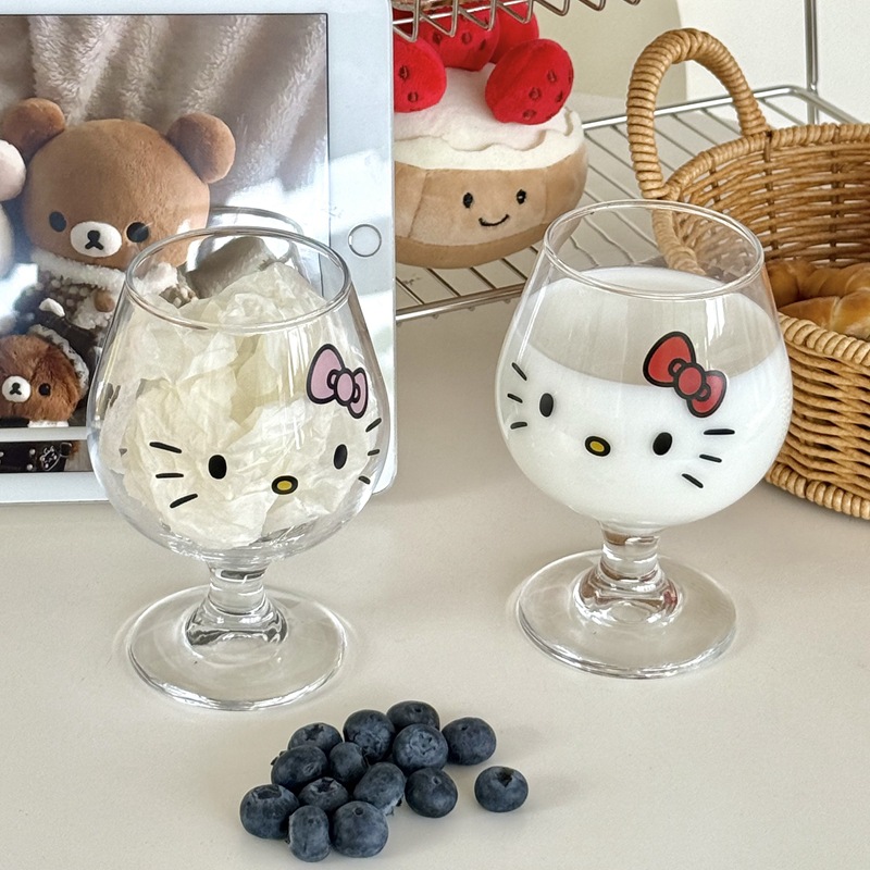 High appearance level, niche large-belted cups, sweet wine glasses for girls, household glass cups, coffee cups, juice cups, tall glasses Specification drawing