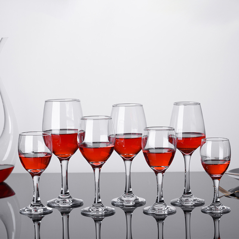 Thickened red wine glasses, transparent glass highball glasses, large European and American wine glasses for hotels, restaurants, bars and KTVS full figure