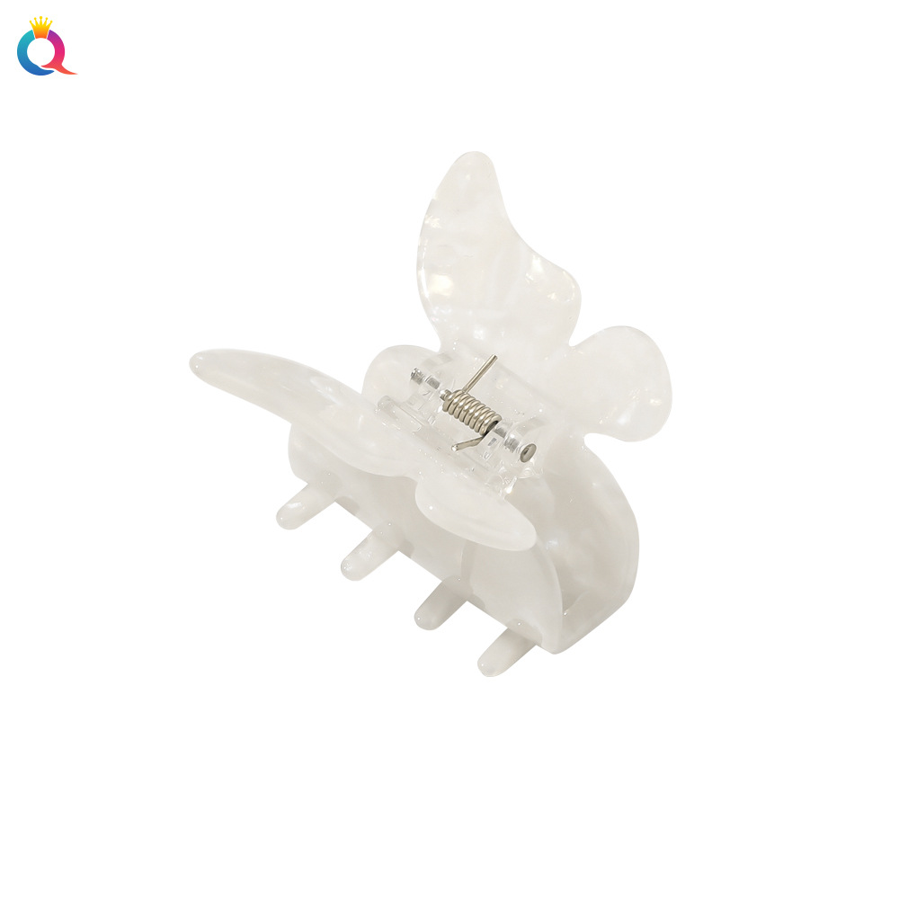 Qiyue Super Immortal butterfly-shaped grab clip acetate board hair grab clip plate Hair clip for going out forest-style hair accessory headwear for women Item Picture