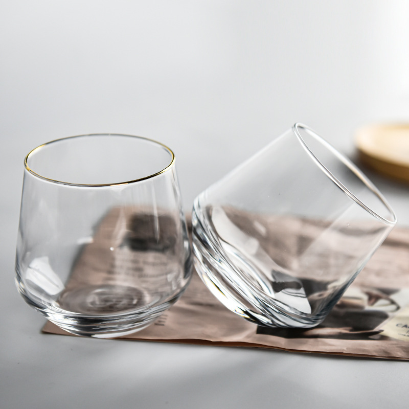 European-style wine glasses, large-bellied whisky glasses, household glass water glasses, beer mugs, bar wine sets, cross-border wholesale details Picture