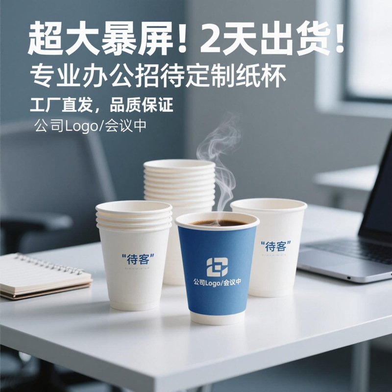 Customized thickened disposable advertising paper cups, milk tea and coffee cups, water cups, wedding paper cup manufacturers details Picture