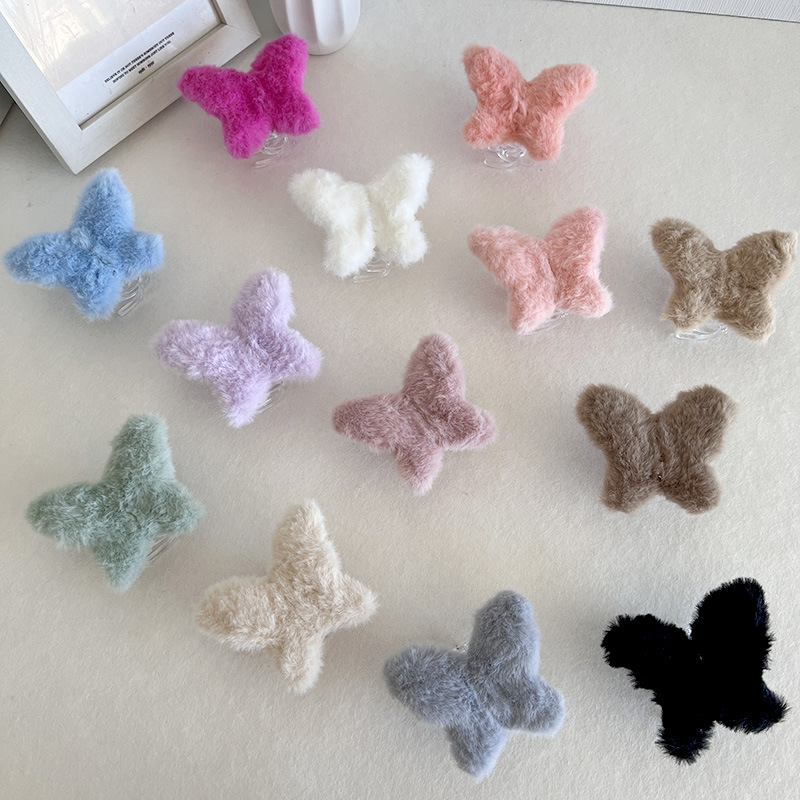 MAO MAO Butterfly Hair clip for autumn and winter, medium-sized semi-tied hair at the back of the head, hair accessory, hair clip, Yiwu accessory, shark clip for women details Picture