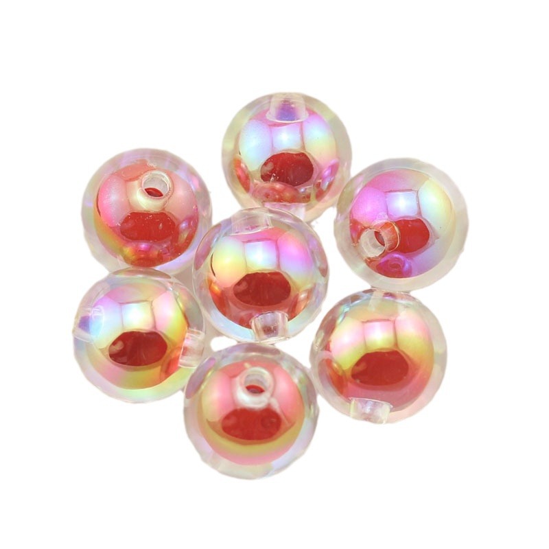 Uv-coated color beads, 16mm acrylic beads, straight hole loose beads, beads, handcrafted diy mobile phone chain pendant material Item Picture