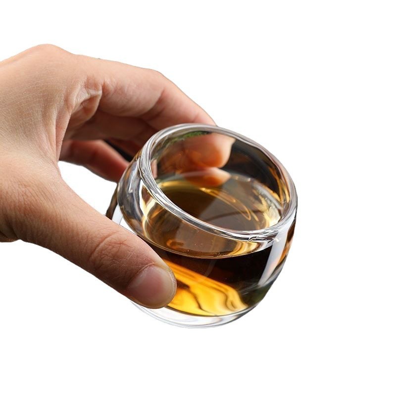 Wholesale and consignment of high-end glass cups, owner's cups that are not hot to the touch, thickened cups for personal use, health-preserving Chinese tea cups Item Picture