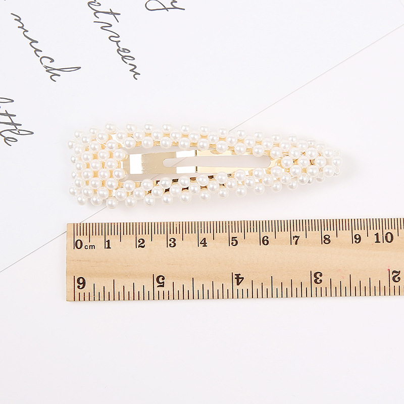 Qiyue Korean-style hair clips, hair accessories, pearl bb clips, straight clips, hair clips, ins side clips, duckbill clips, scratch-off clips wholesale Specification drawing