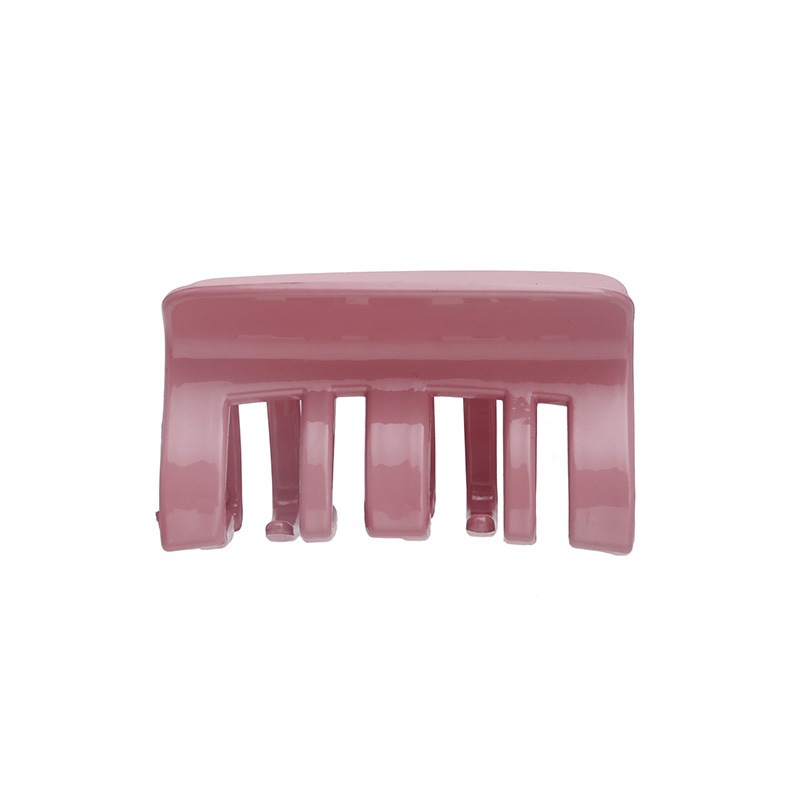 Creamy sweet style pink acrylic grab clip, female Instagram influencer M wavy hair clip, back of the head updo shark clip Item Picture