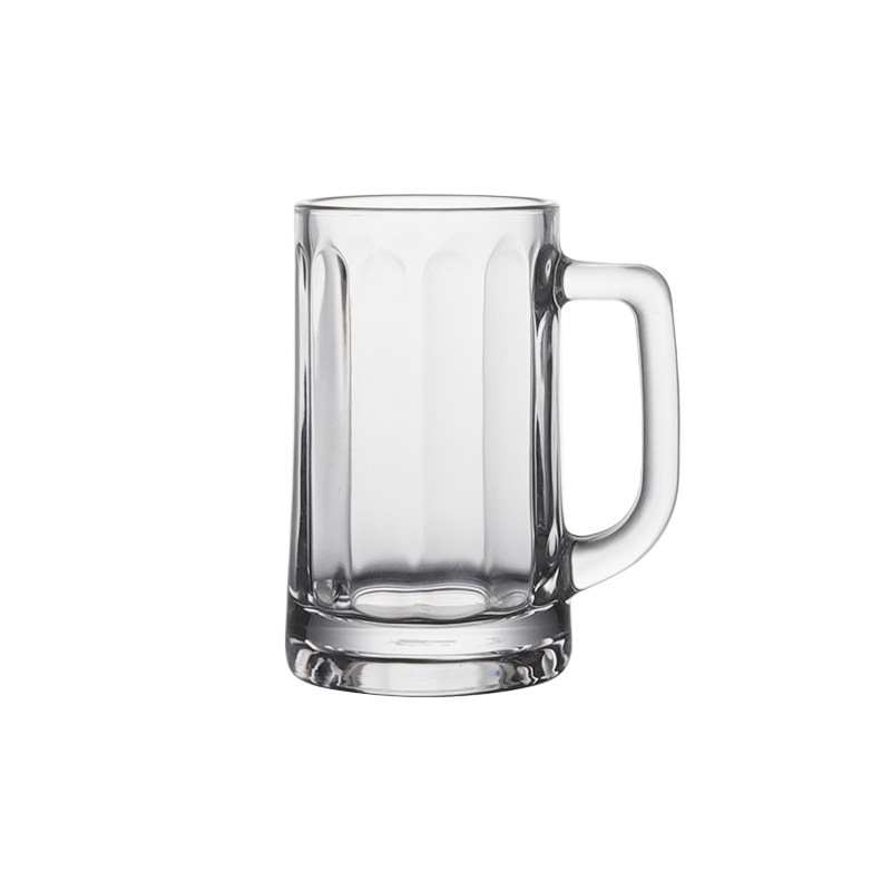 Wholesale of large-capacity craft beer mugs, 500ml draft beer cups, light luxury high-end household glass cups Item Picture