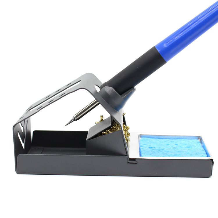 T12 metal soldering iron stand, white light 9501 electric handle, fixed stand, anti-static multi-functional seat, soldering equipment details Picture