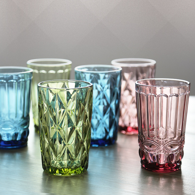 Factory direct sales of glass cups, household colorants, thickened water cups in original color, hotel mouthwash cups, juice cups, large capacity Specification drawing