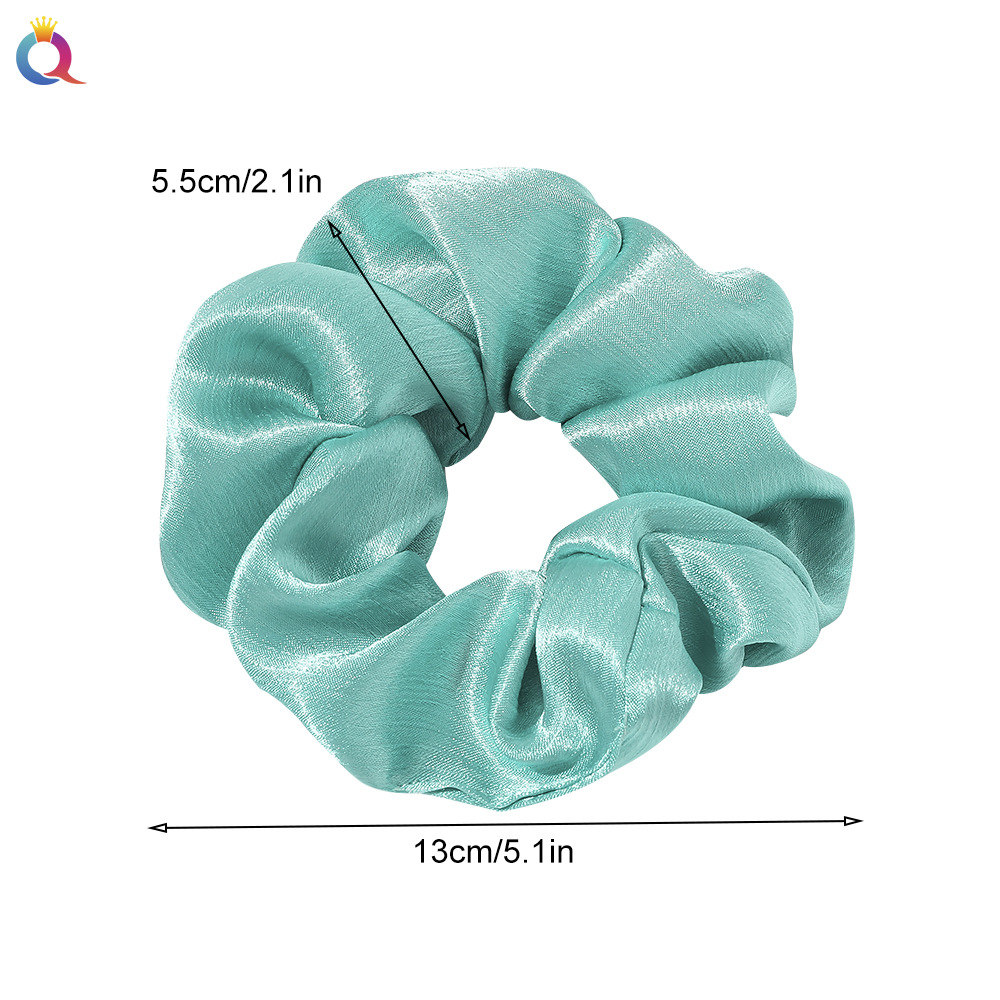Qiyue Chaoxian Satin large Intestine Ring, Dongdaemun Hair Tie in South Korea, trendy color T-shaped hair ring, simple hair tie and hair accessory Specification drawing