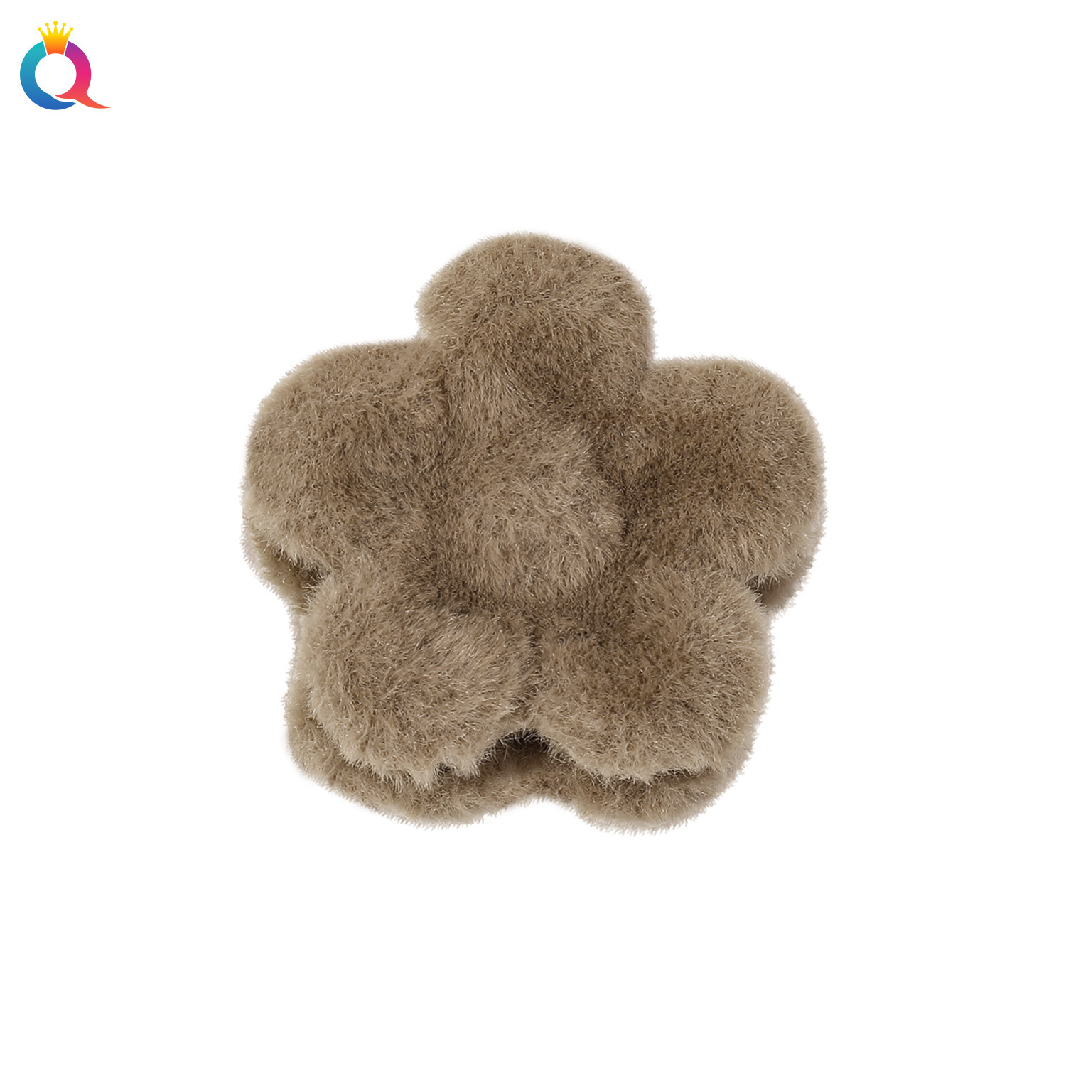 Qiyue Cross-border Autumn and Winter plush heart-shaped hair clips, cute shark clips for women, back of the head, updo hair clips, hair accessories wholesale Item Picture