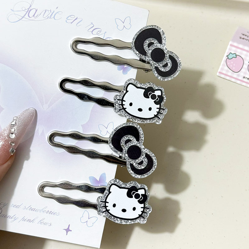 Sweet and cool girl hairpin, high-end and exquisite, high appearance level, ins student clip, side clip, duckbill clip, hairpin headwear details Picture