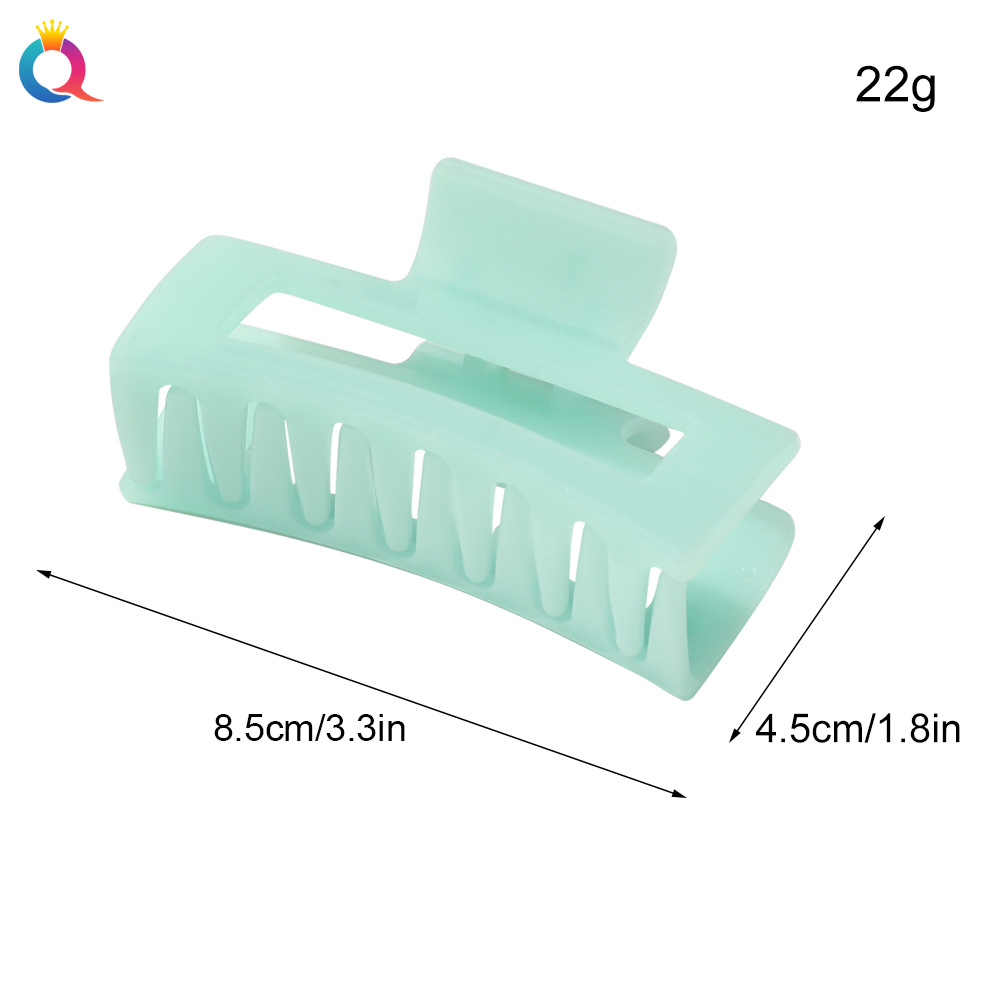 Qiyue Cross-border Large acrylic hair clip, Super fairy hair bun, jelly square hair, hair bun, shark hair clip accessory Application Scenario