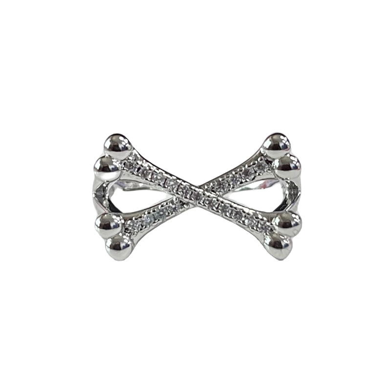 A retro and fashionable open-top ring with a simple and unadorned Japanese and Korean style, featuring a star-shaped cross geometry and an irregular temperament Item Picture