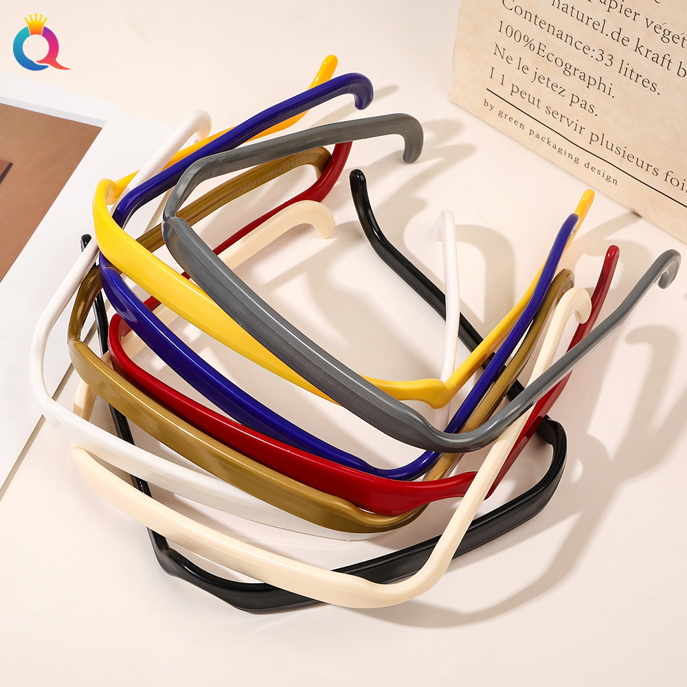 Qiyue Amazon Cross-border European and American square sunglasses, invisible hair band, hair fixing wonder, face-washing irregular-shaped headband full figure