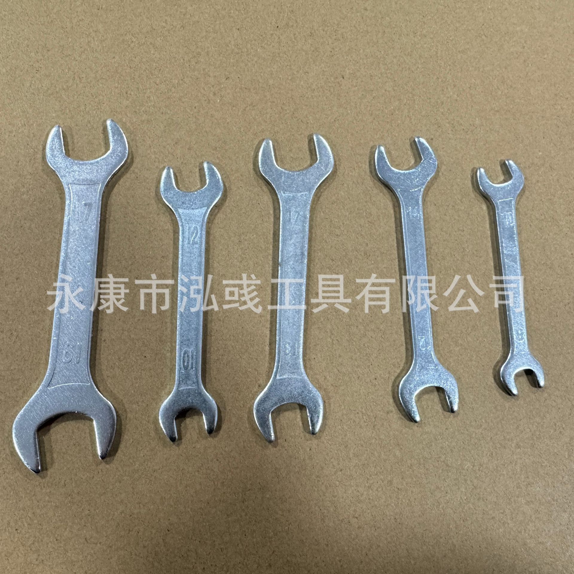 Cheap iron sheet stamping open-end wrench, thick small wrench 3mm, open-end wrench, car accessories, hardware tool wrench full figure