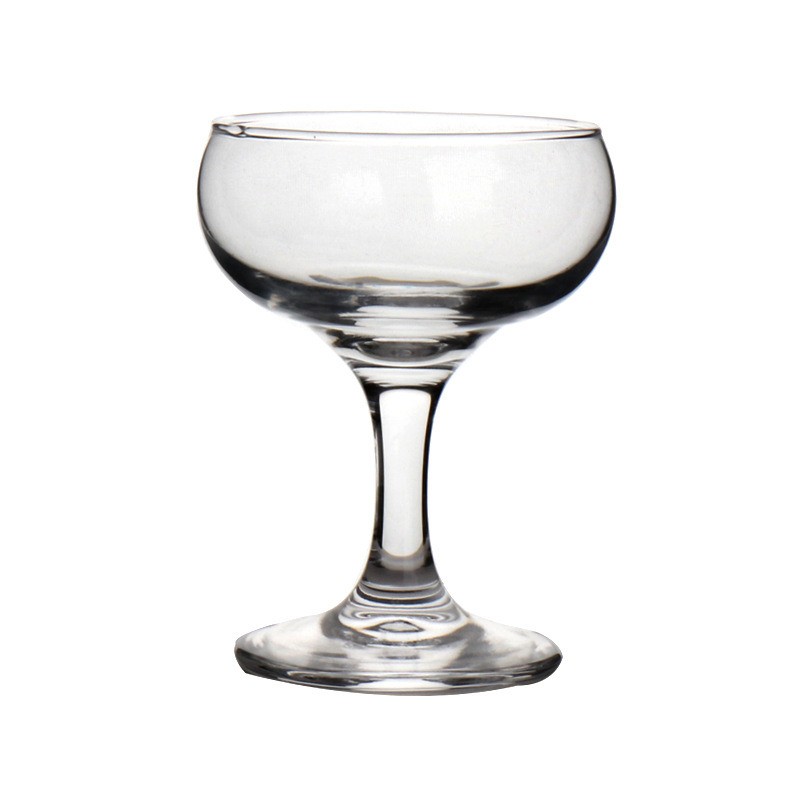 Wholesale of European-style champagne tower cups, saucer-shaped high-footed wedding tower cups, and creative wide-mouted cocktail cups for bars Item Picture