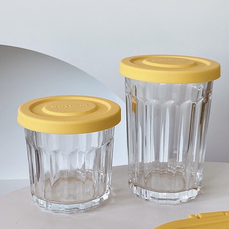 Bolimei glass tea canister, tea box, flower tea canister, office high appearance level, tea sealed canister, girlish heart full figure