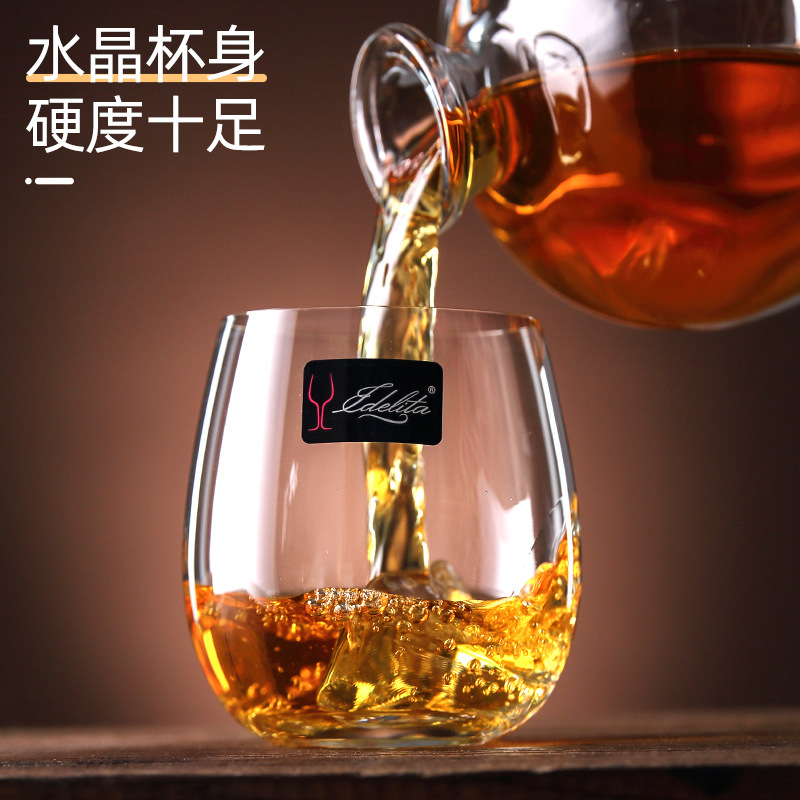 Idelita crystal glass water cups, beverage cups, restaurant household wine glasses, juice cups, whisky wine glasses Specification drawing