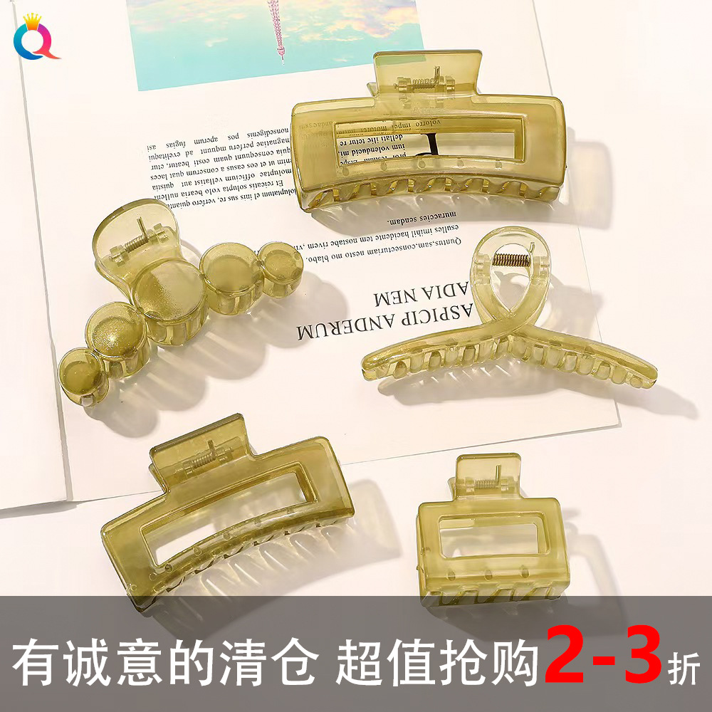 Qiyue Cross-border ins hair clips, coil hair grabbers, large shark clips, cross hair grabbers, women's hair accessories and headwear wholesale Specification drawing