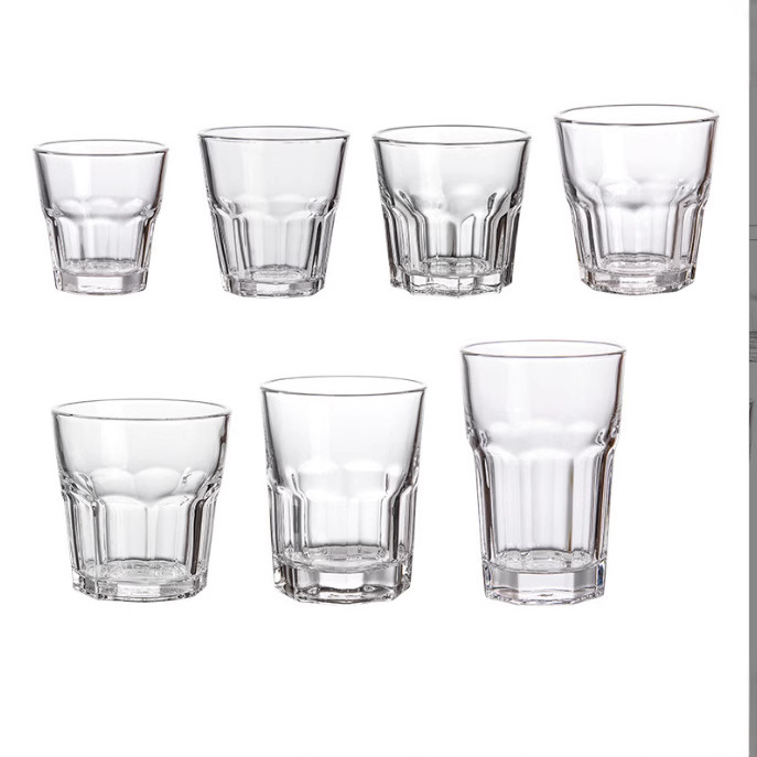 Tempered glass, octagonal glass, whisky glass, white spirit glass, mouth glass, bar glass, wine glass promotion Item Picture