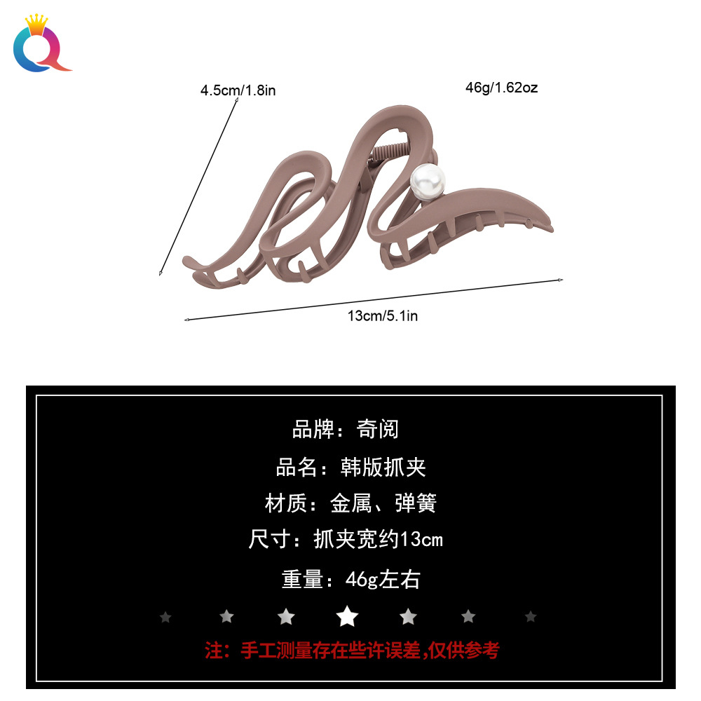 Qiyue Metal gripper, large shark clip, hairpin, ins high-end style hair gripper, hair accessory and headwear wholesale Application Scenario