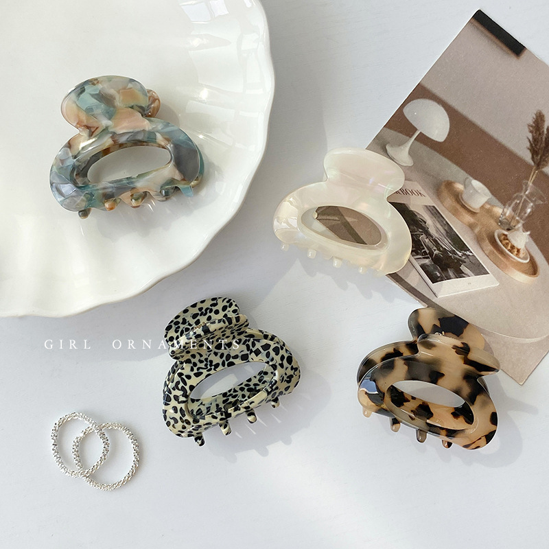 Mermaid Girl hair clip for spring and summer, small hair clip at the back of the head, high-end shark clip, elegant hair clip headwear Specification drawing