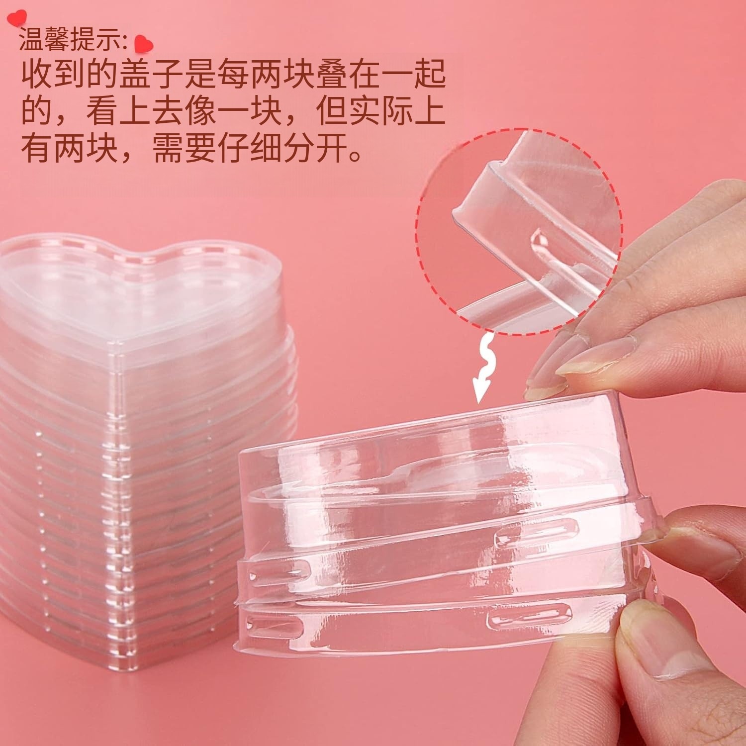 Wholesale 130ML disposable plastic dessert cups, heart-shaped mousse cups with LIDS, mini transparent pudding cups details Picture