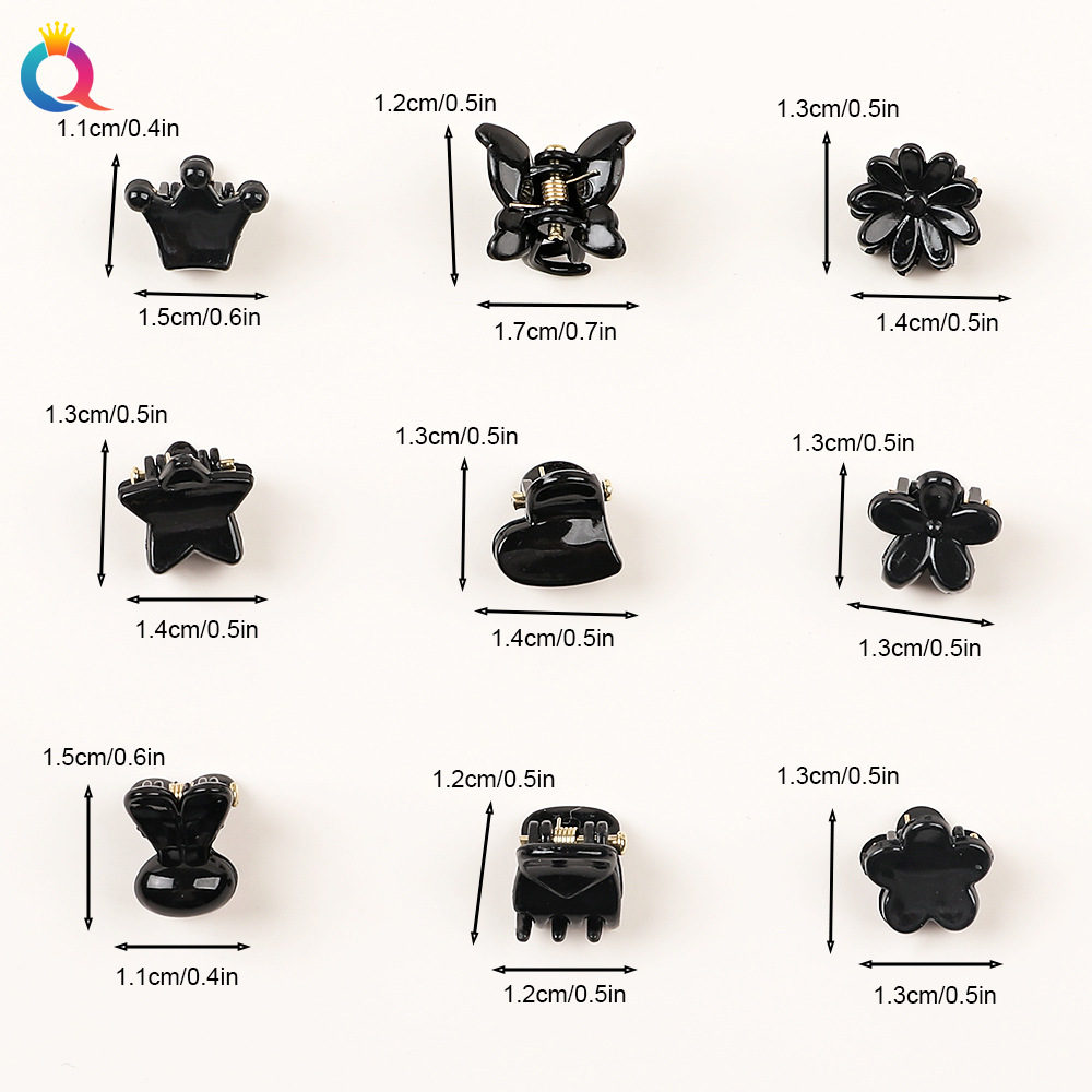 Qiyue Cross-border Box Small hair Clips, mini small hair clips, broken hair bangs clips, back of the head hair clips, hair accessories wholesale Application Scenario