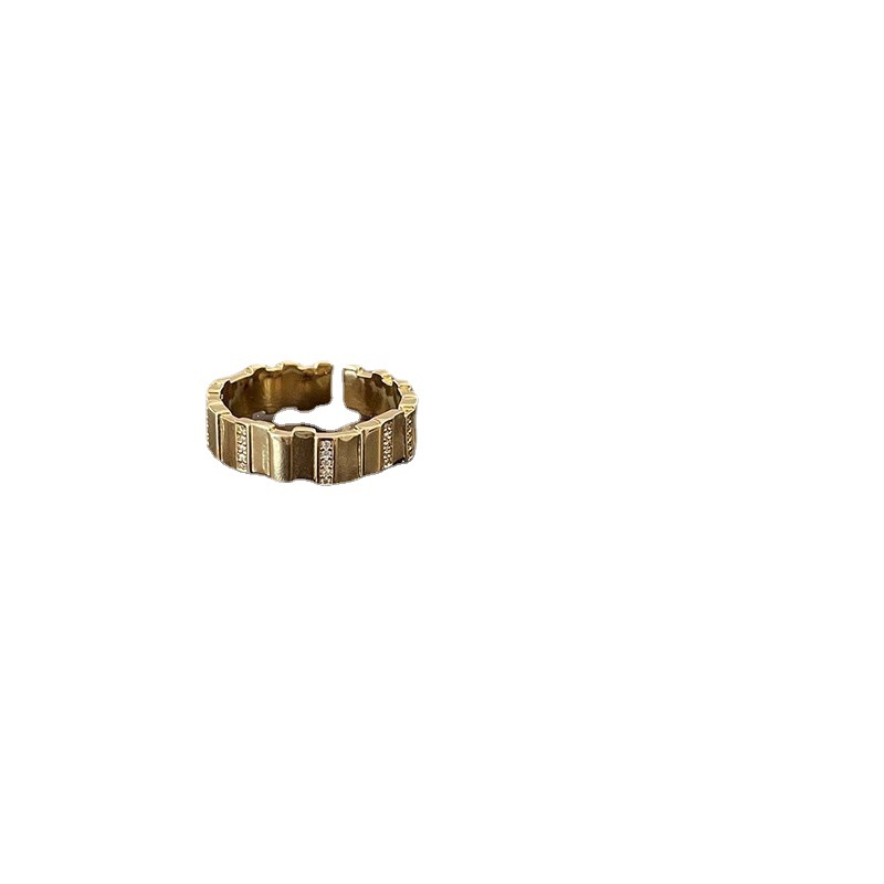 The new Korean version of the drip glaze double-layer open ring for women's ins is a niche design with a high-end feel, a light luxury and trendy personality Item Picture