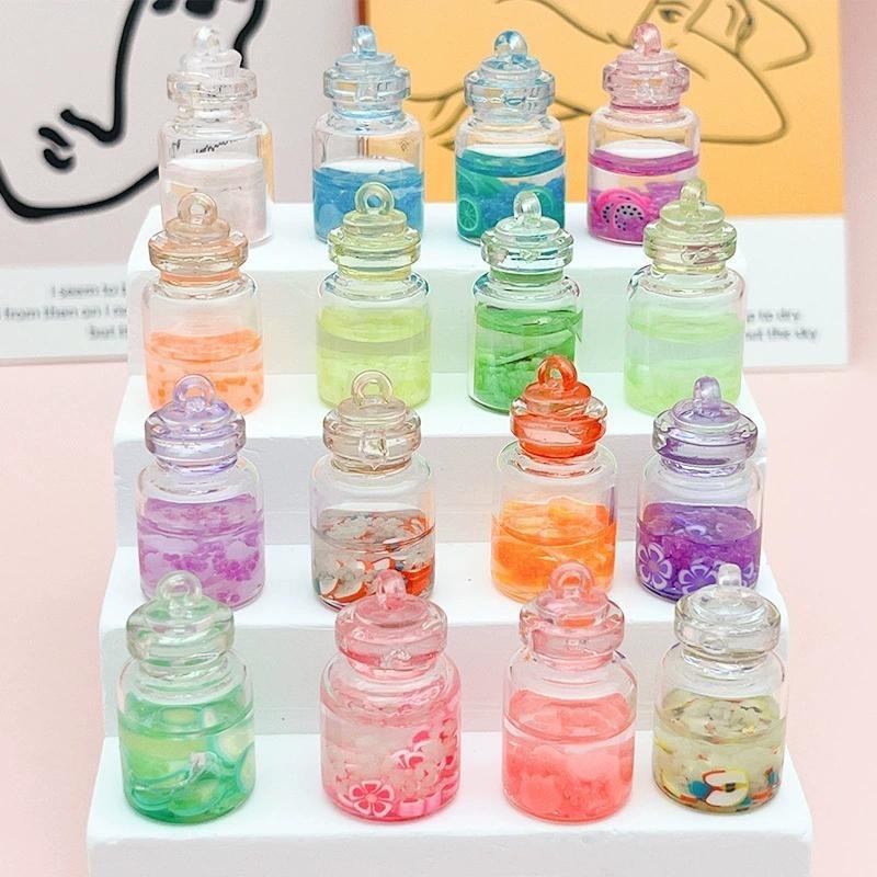 A bottle wishing bottle, luminous small decorative items, creative diy keychains, message bottles, resin jewelry, small accessories wholesale details Picture