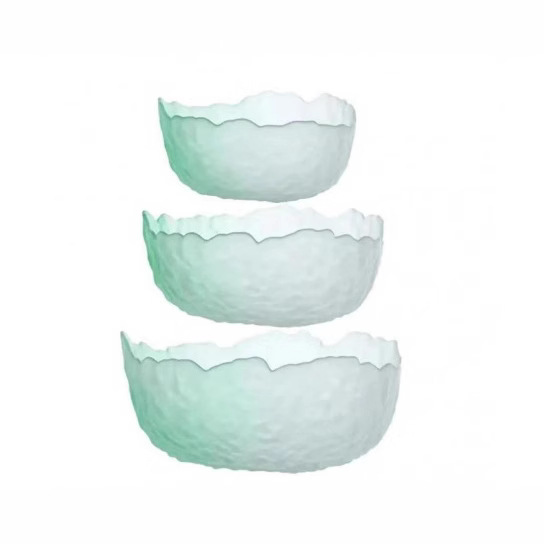 Wholesale of Japanese-style hammered wax apple glass bowls, minimalist InS-style dessert, fruit and salad bowl sets for household tableware Item Picture