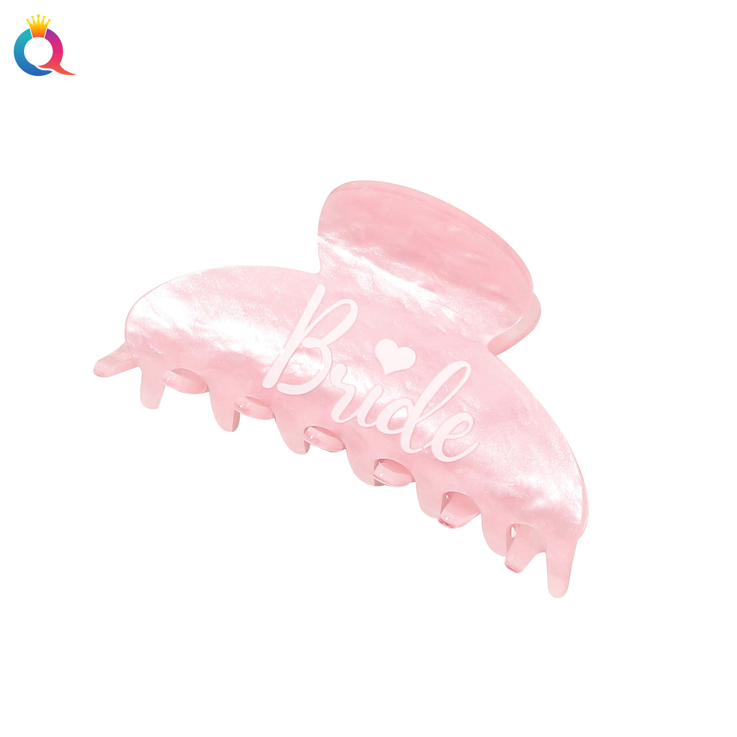 Qiyue Cross-border Hair Clips, elegant acrylic grab clips, simple marble-patterned shark clips, wedding season hair accessories wholesale Item Picture