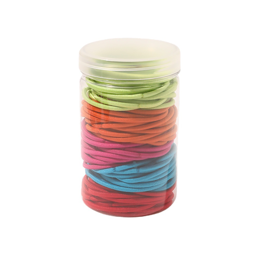 Qiyue Hyuna Colorful canned hair ties, popular simple hair ties, high-elasticity hair bands and hair accessories wholesale Item Picture
