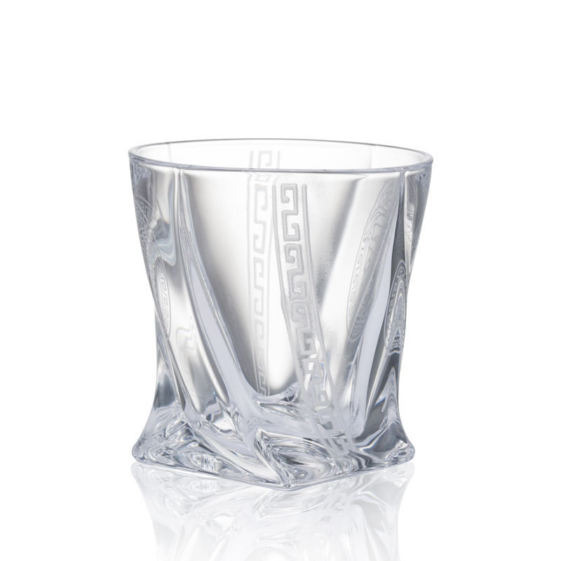 Whisky glass, embossed trademark LOGO printing, water transfer printing, embossed film, sandblasting engraving Item Picture