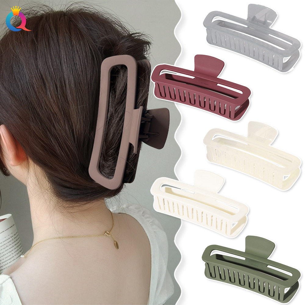 Qiyue large hair clips, women's hairpins, shark clips, high-end hairpins, trapezoidal back head hair clips, hair accessories wholesale details Picture