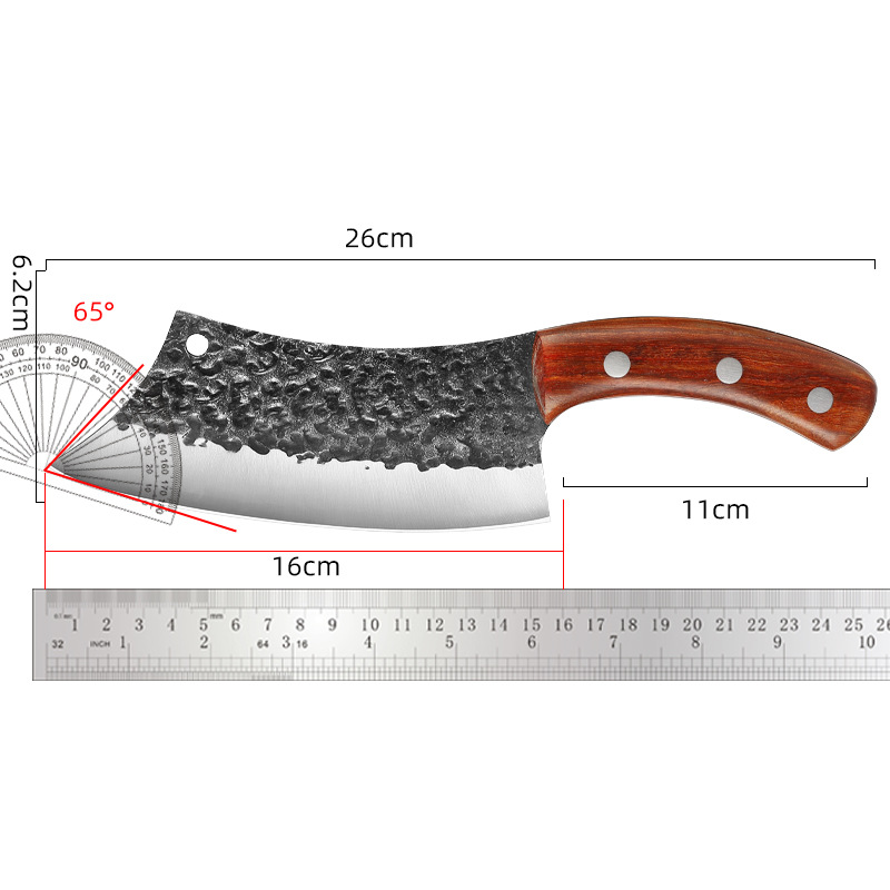 Outdoor tactical small scimitar, camping portable kitchen knife, Longquan forging scimitar, fish knife, slaughtering, cutting, meat and bone removal knife Application Scenario