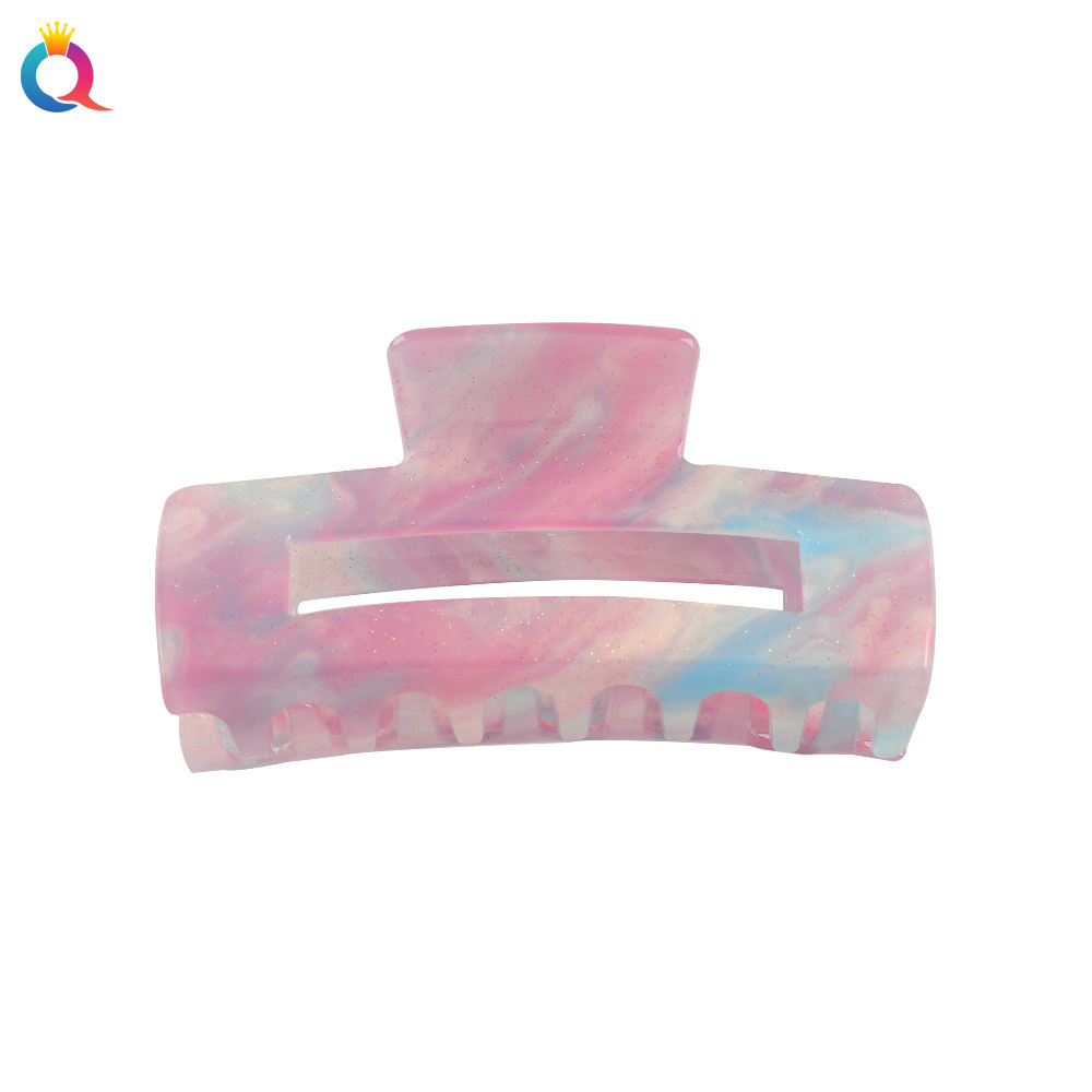 Qiyue Cross-border Acrylic starry Sky Grabber, fresh and clean back head plate hair clip, shark hair clip, hair grabber accessories wholesale Item Picture