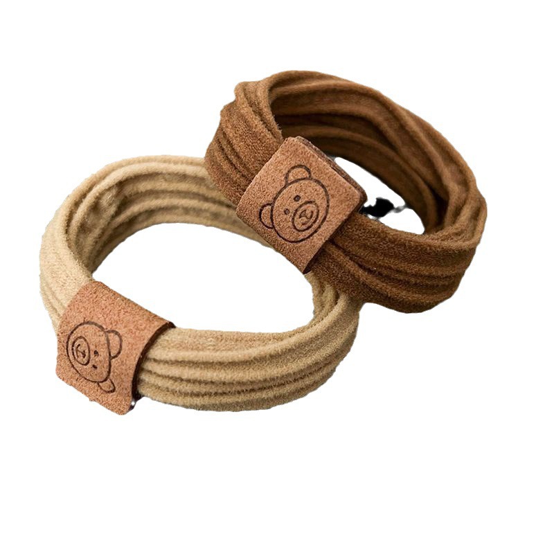 In autumn and winter, there are cute little bear headbands, high-elasticity rubber bands, hair ties for ladies, and high ponytail rubber bands for girls Item Picture