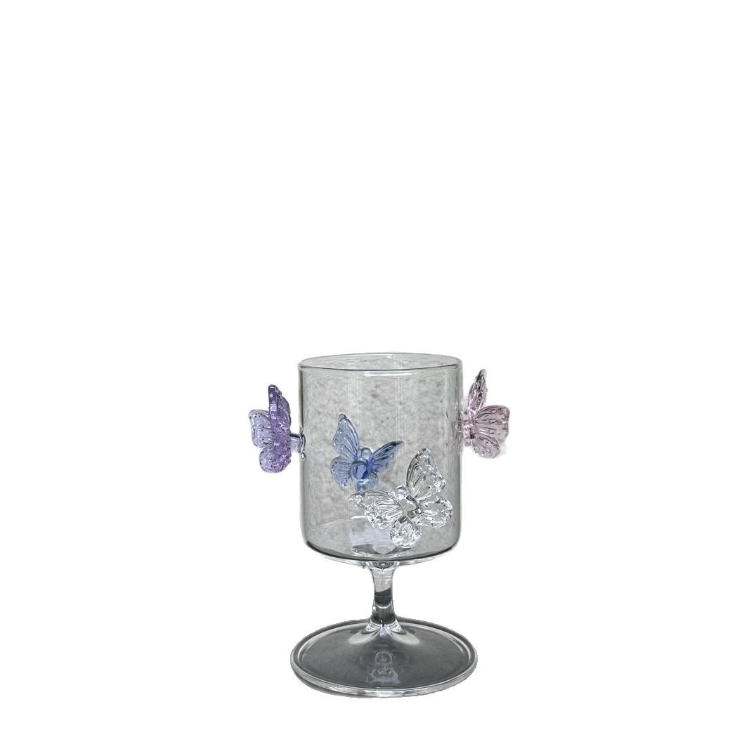 High borosilicate tall glass, high appearance level butterfly wine and water glass, champagne cocktail glass, spirits, juice, ice water and beverage glass Item Picture
