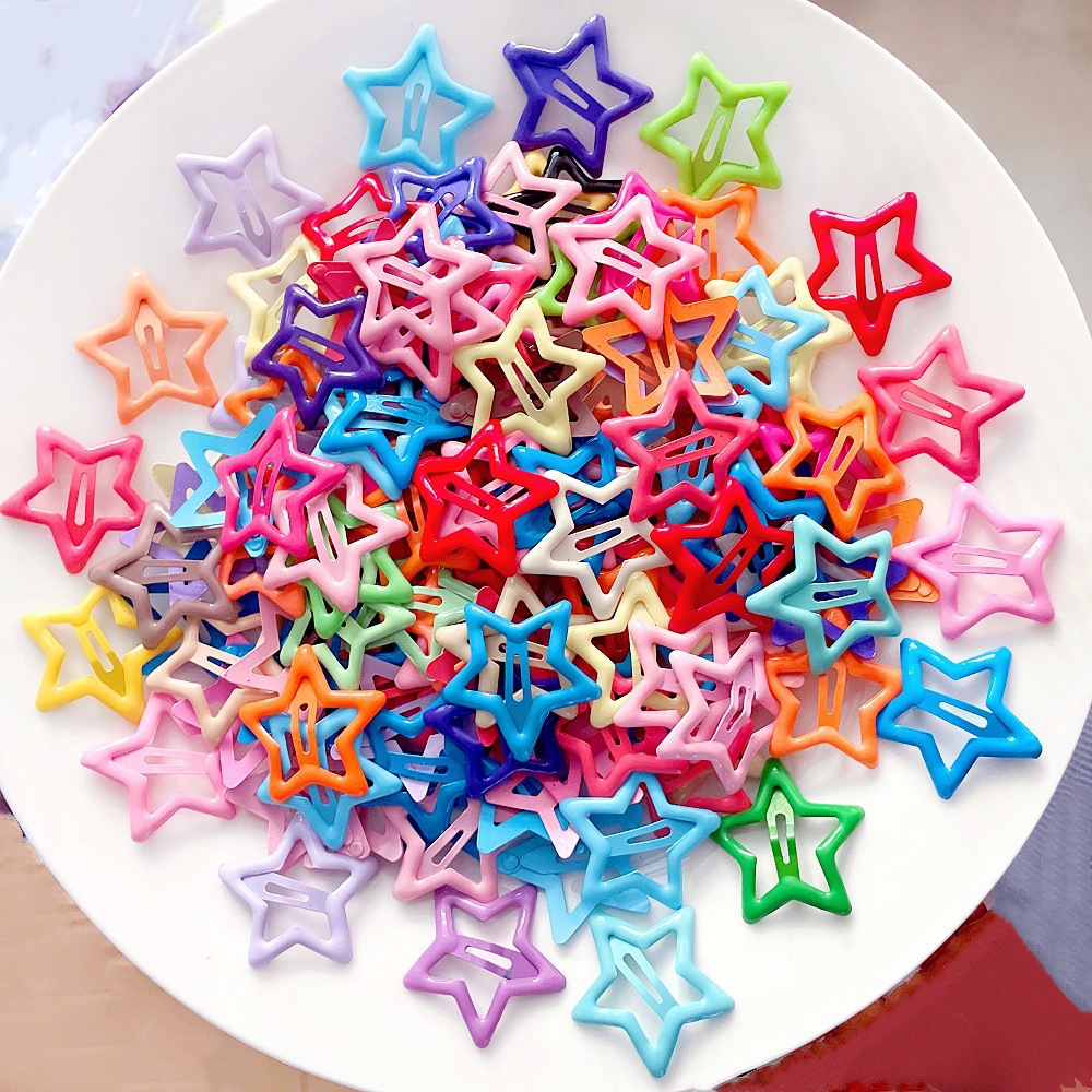 Dopamine Star hair clip, ins small hair clip, children's Candy color clip, hair clipper, broken hair, bb hair clip, hair accessory full figure